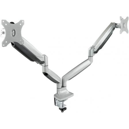 Tooq Soporte de Mesa para 2 Monitores 13''-32'' Plata con Pistón de Gas